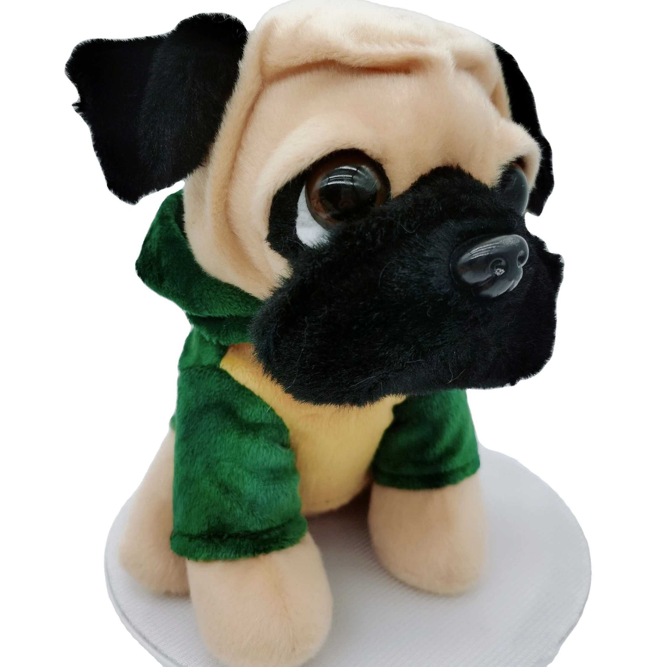 high quality realistic simulation champagne floppy pug dog with