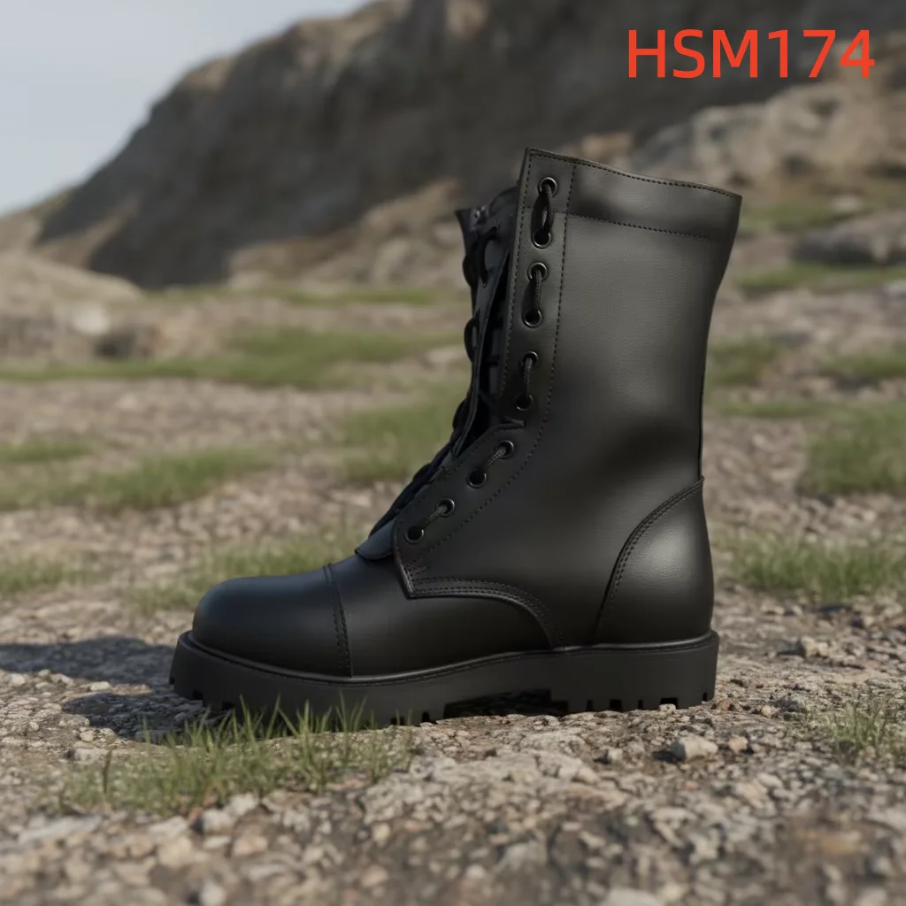 YWX,2026 New Style Front Zipper Design Easy Wear Black Pilot Boots First Responders Fighting Boots with Double Joints HSM174