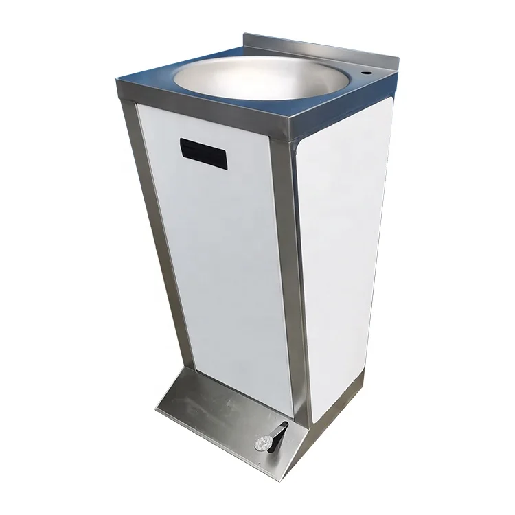 Foot Operated Hand Wash Sink Customized Portable Stainless Steel Lab Sink for Hospital Use Mini SS Outdoor Sink