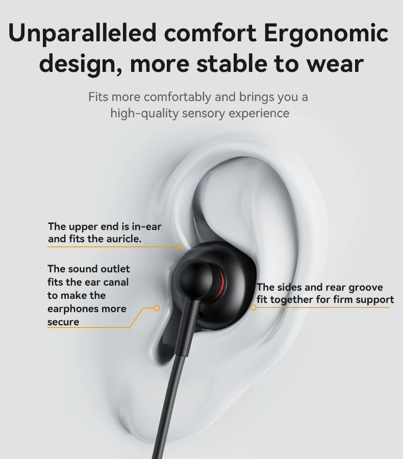 YH49 Yesido Aluminum Alloy In-ear Earphone With Remote Control Type-C Interface Wired Headphones