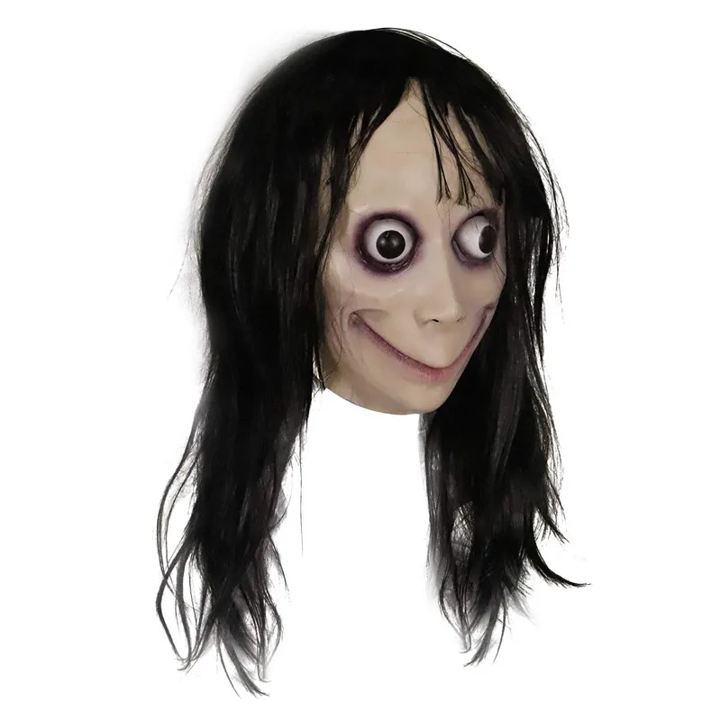 Horror Devil Mask With Long Hair Scary Challenge Games Black Wig Evil  Costume Halloween Creepy Cosplay Party Decoration Props - Buy Momo Ghost  Mask,Scary Ghost Headgear,Halloween Party Mask Product on 