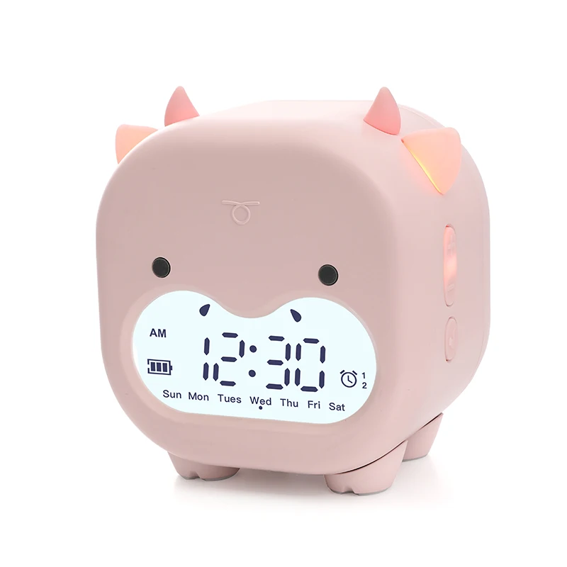 Cartoon Cow Alarm Clock Student Clock Creative Child Wake-up Clock