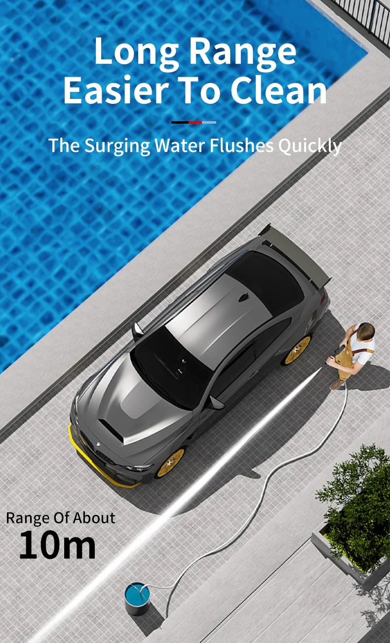 Car Wash Machine Mini Lithium Battery Portable High Pressure Car Washer