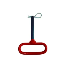 Factory Price Red Plastic Coated Loop Grip Head Trailer Hitch Pin R Clip For Tractor