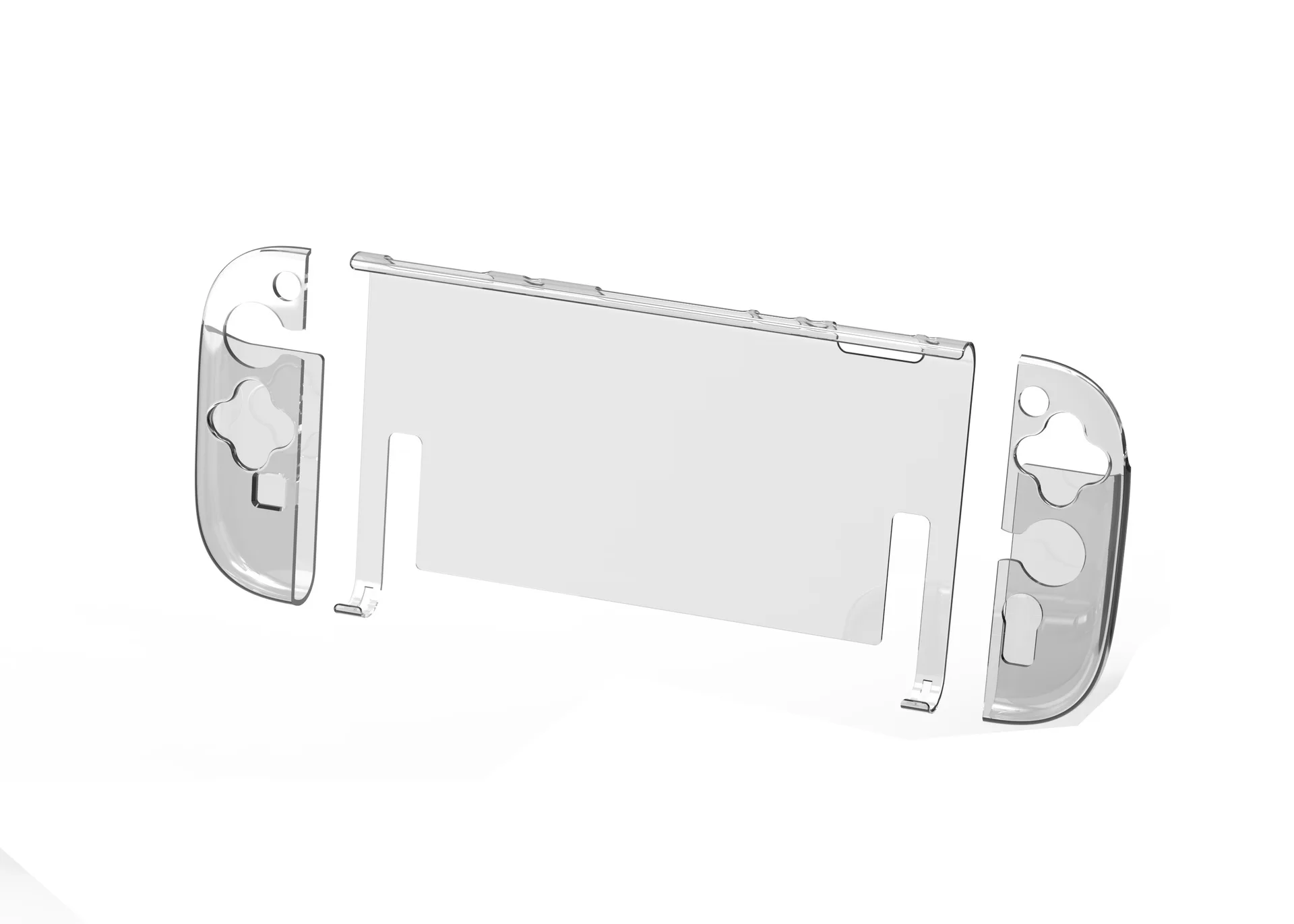 product laudtec clear case for switch 2 2025 carrying protective pc case shockproof pc  tpu protective grip cover anti scratch-6