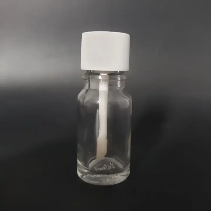10ml 10g Gradient Glass Lip Gloss Tube 10ml Transparent Essential Oil Lip Gloss Bottle with Doe Foot Applicator