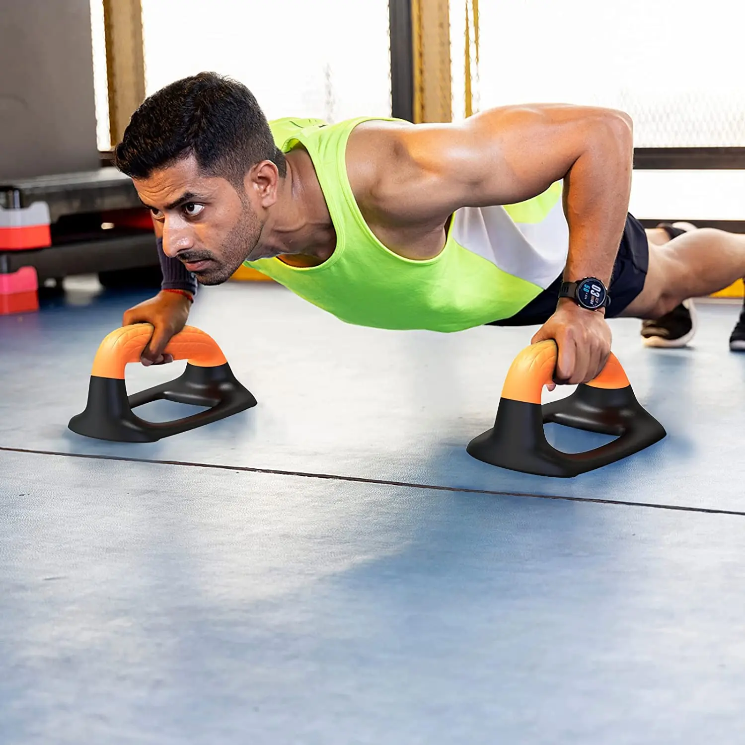SELEWELL Push up Bars Stands With Thickened Soft Plastic Handle Stable and Non-Slip Base Push up Handles Perfect for Use