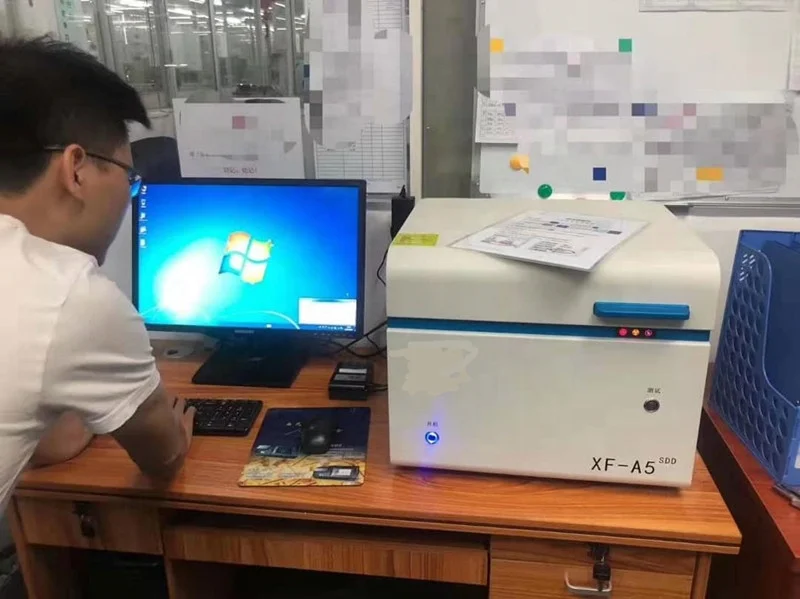 XF-A5 Espectrómetro de densidad de oro Valor de espectroscopía de rayos X Analisadores de pruebas de lingotes para laboratorio o joyería