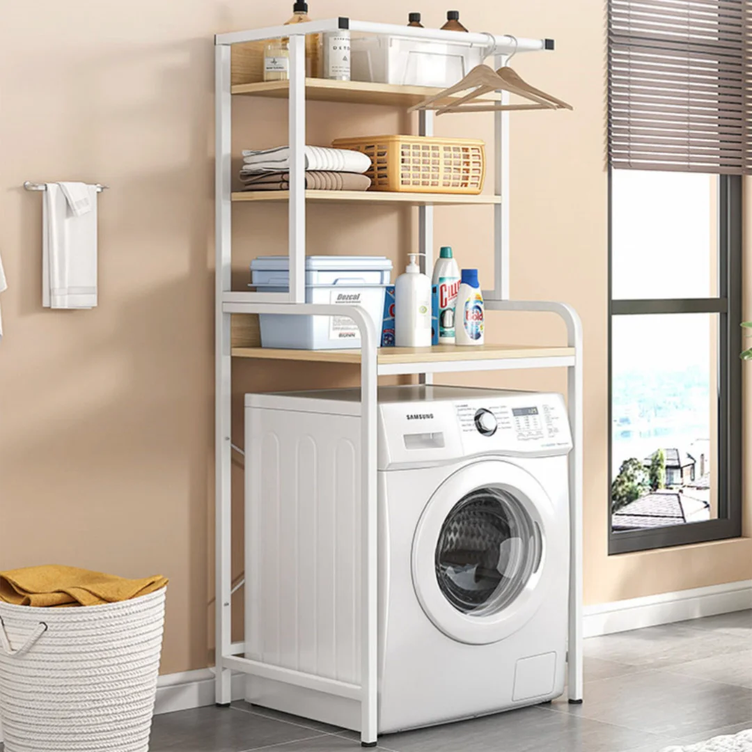 Bathroom Toilet Storage Rack Shelf Shelf With Washing Machine Rack ...