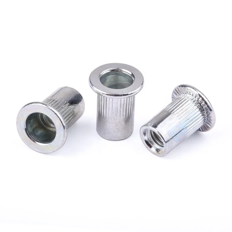 Factory price fastener M3-M8 flat reduced head stainless steel rivet nut blind rivet nut