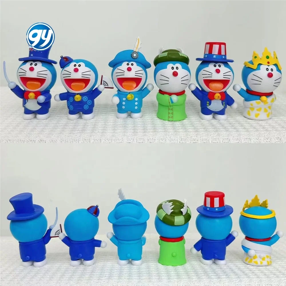 ドラえもんブラインドボックスコスプレモデルおもちゃ6個セット 8-9CM