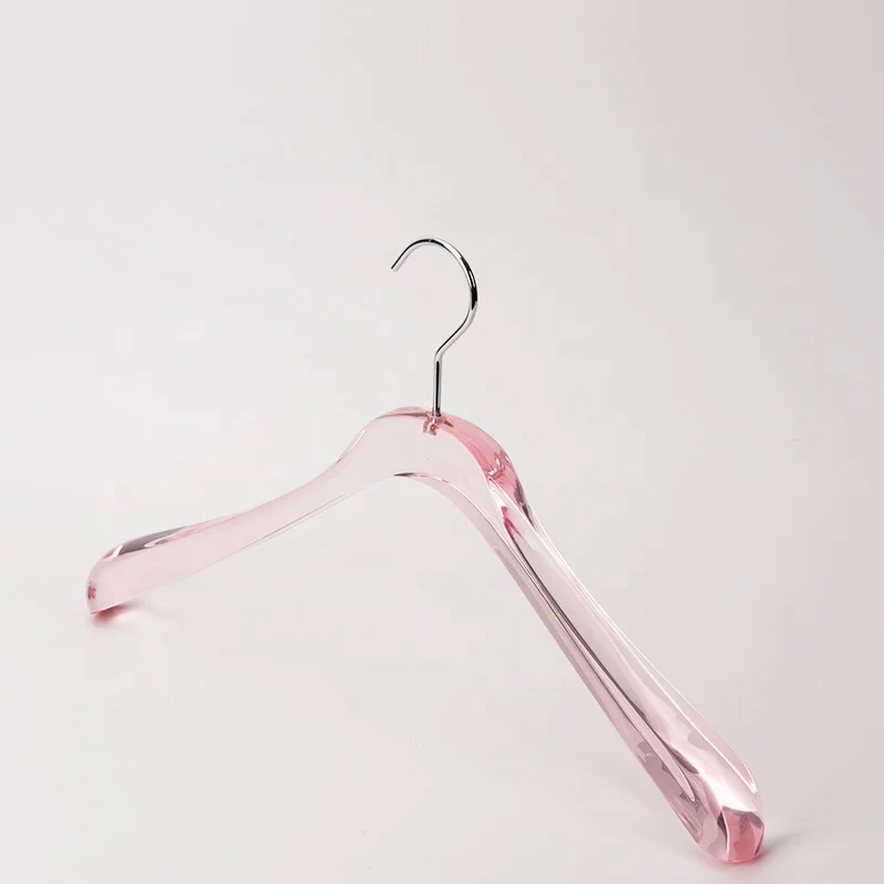 China Hot Sale Pink Glitter Plastic Clothes Hangers for Kids