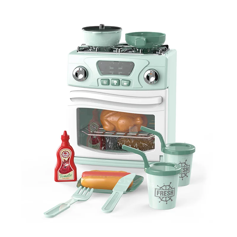 игрушки для кукольного домика детский пластиковый батарея управляемая микроволновая печь набор игрушек со светом и звуком