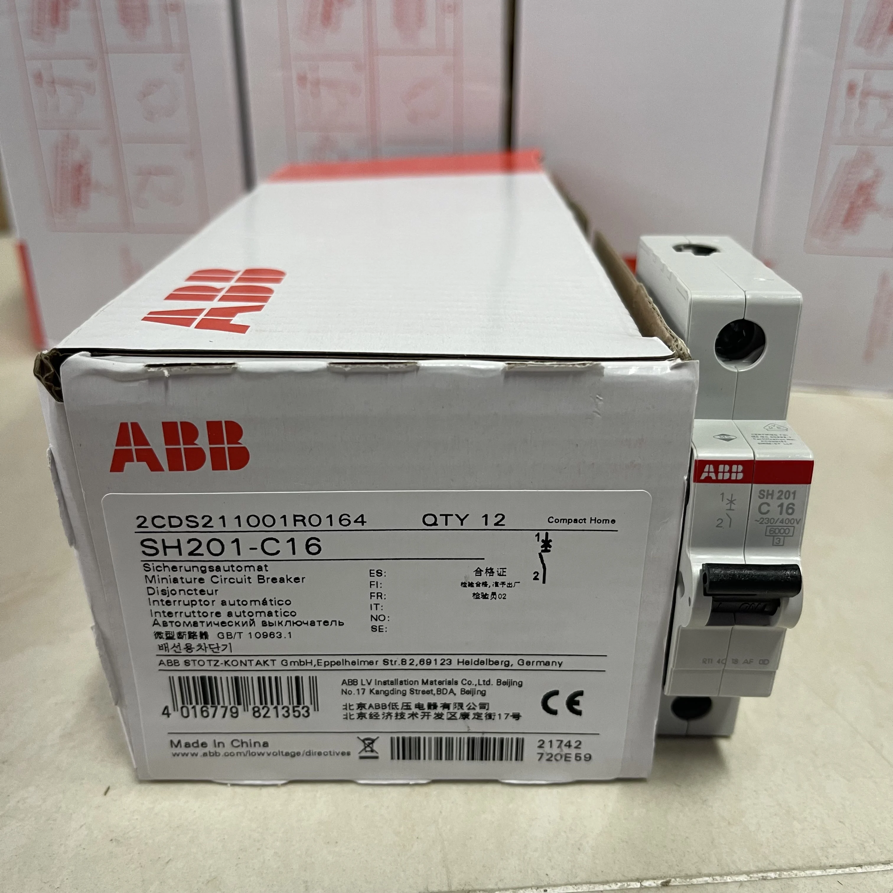 ABB Miniature Circuit Breaker SH201-C16 ABB Miniature Circuit Breaker SH201-C16