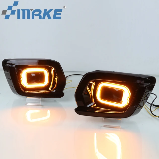Smrke LED DRL for Ford Ranger Wildtrak 2019 2020 Daytime Running Light Fog Lamp with Turn Signal