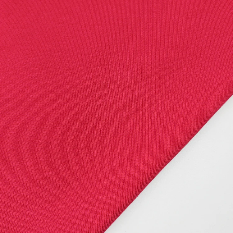 Factory Wholesale Knitted Terry Cloth Fabric , Solid 100% Cotton Fleece Material Terry Fabric for Hoodies/ factory