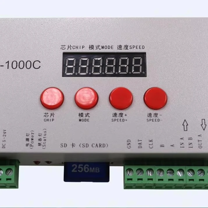 Sd Card Ucs1903 Ws2801 Ucs512 Dmx Ws2811 2048 Pixel Led Controller t 1000s