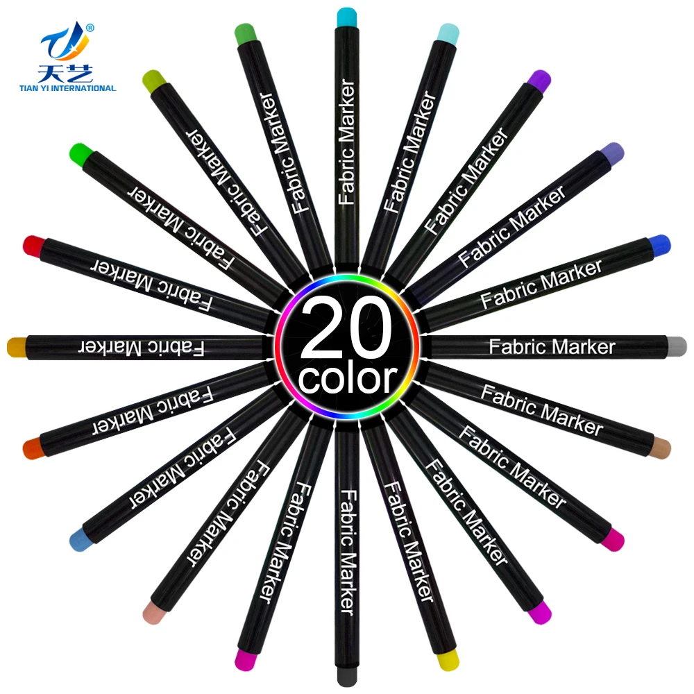 fabric markers pen 20 colors permanent
