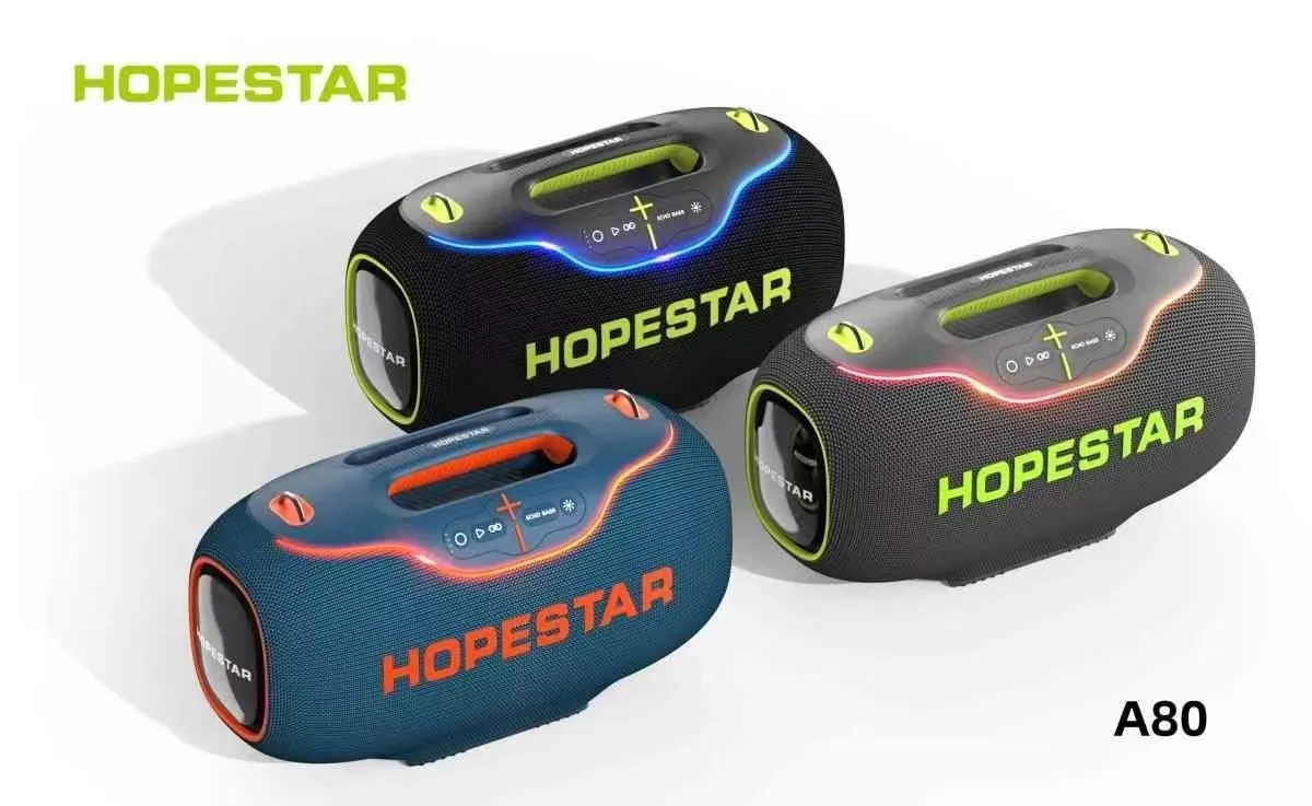 Hopestar Speaker A80 High Quality Portable Audio Players 350W RGB Wireless Subwoofer Home Theatre USB for Parties Computers DC