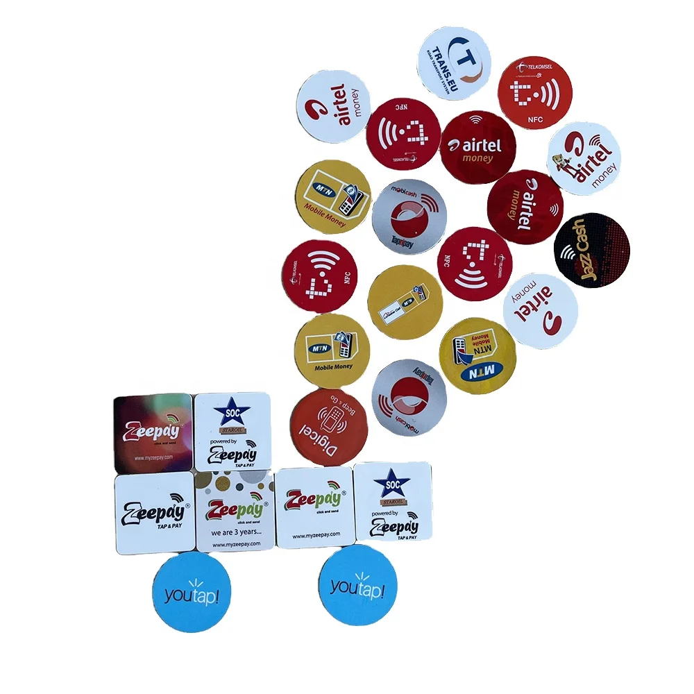 Round Shape RFID Smart PVC Coin Tag for Access Control Games Identification Consumption Bus Card Application