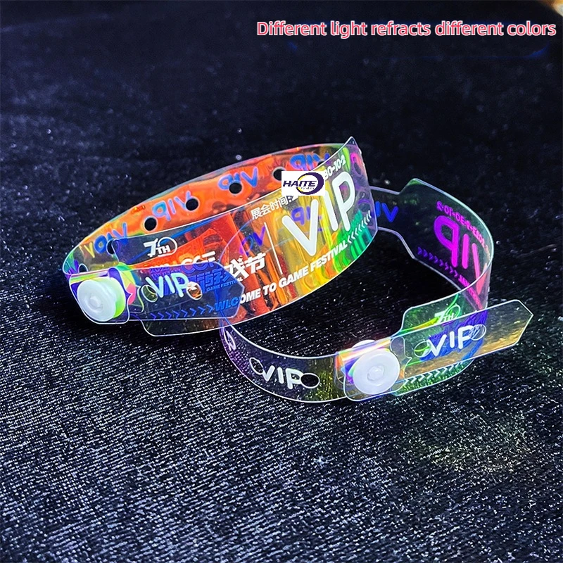 Novelties 2024 Disposable Identification Wristbands Holographic