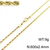 Oro MGBC289 Larghezza: 2,4 mm Lunghezza: 60 cm