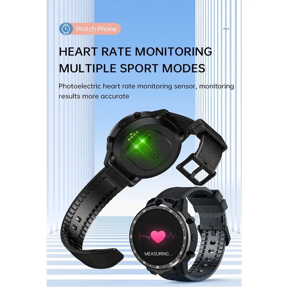 Dual Camera Design AI Face Recognition Unlock X600E 830 MAh Magnetic Charging 4g Lte Android Wear Smart Watch Phone