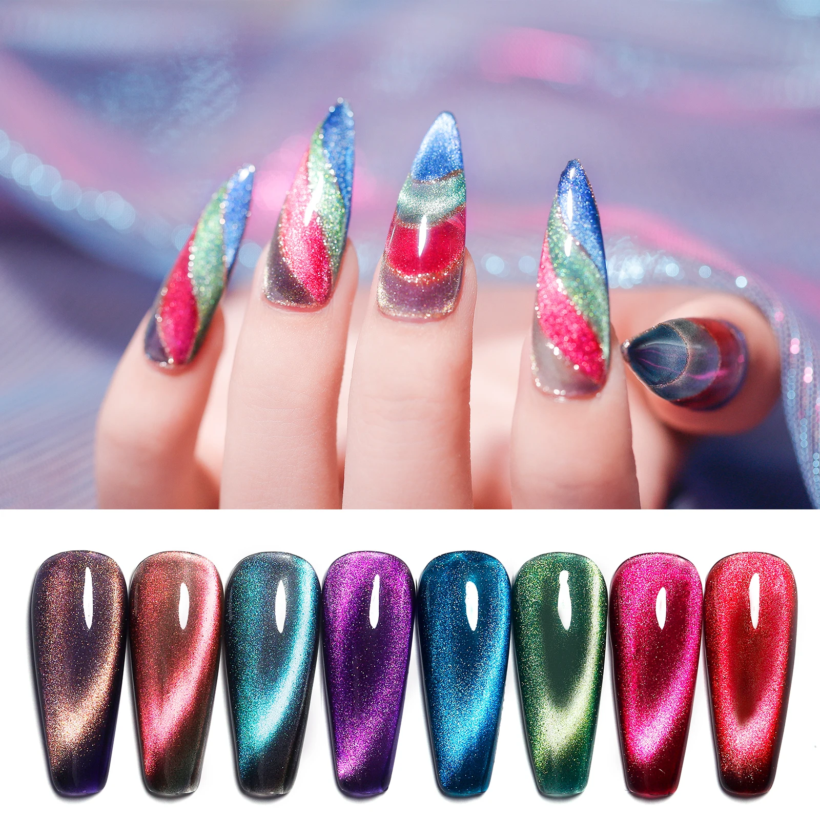 New Product Vendeeni Winter Popular Crystal Cat Eye Gel Chameleon Pink  Crystal Aurora Nail Polish Set Nail Salon - Buy Crystal Cat Eye Gel,Nail  Polish,Glitter Gel Product on Alibaba.com