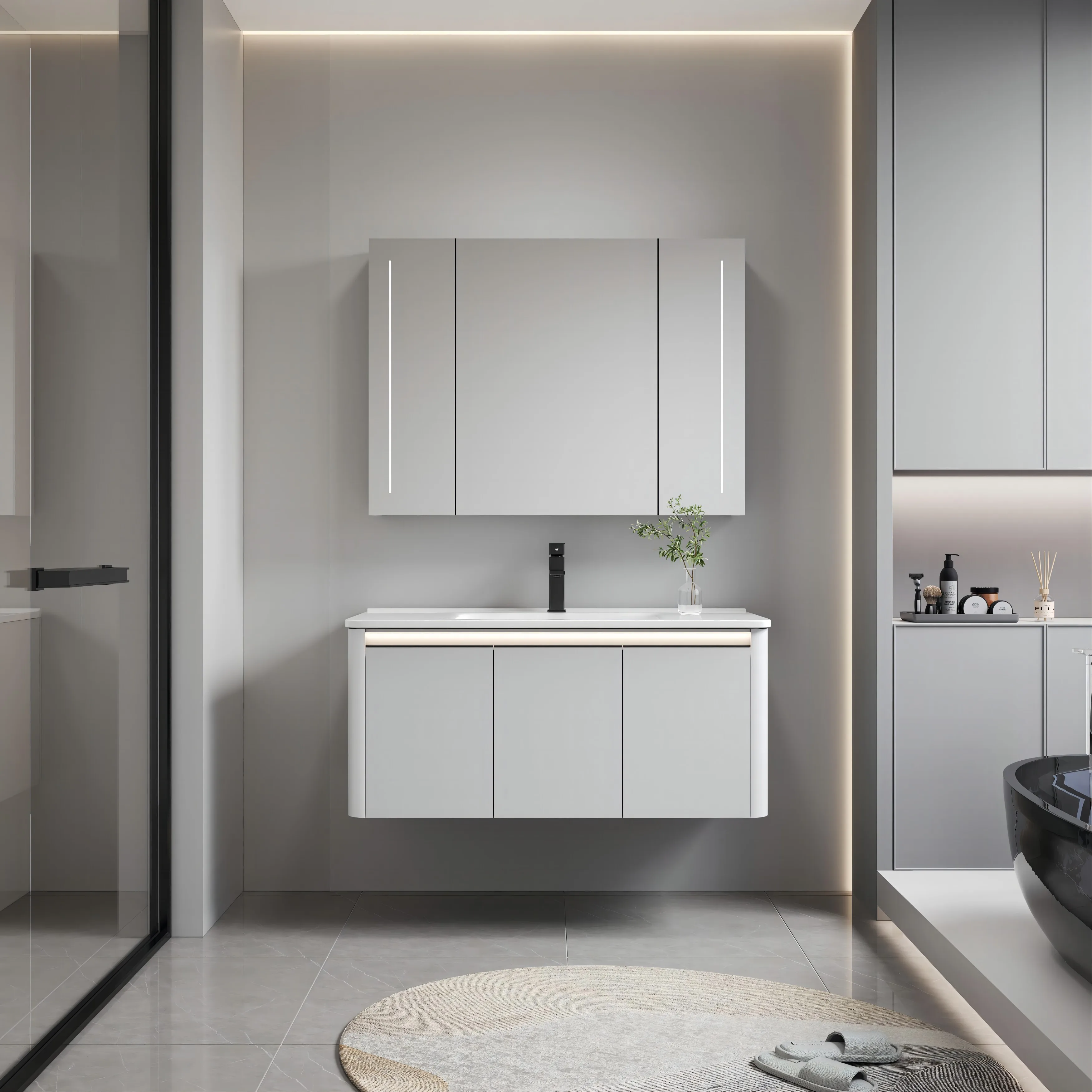 Cheap Bathroom Sink Vanity Waterproof Aluminum Bathroom For