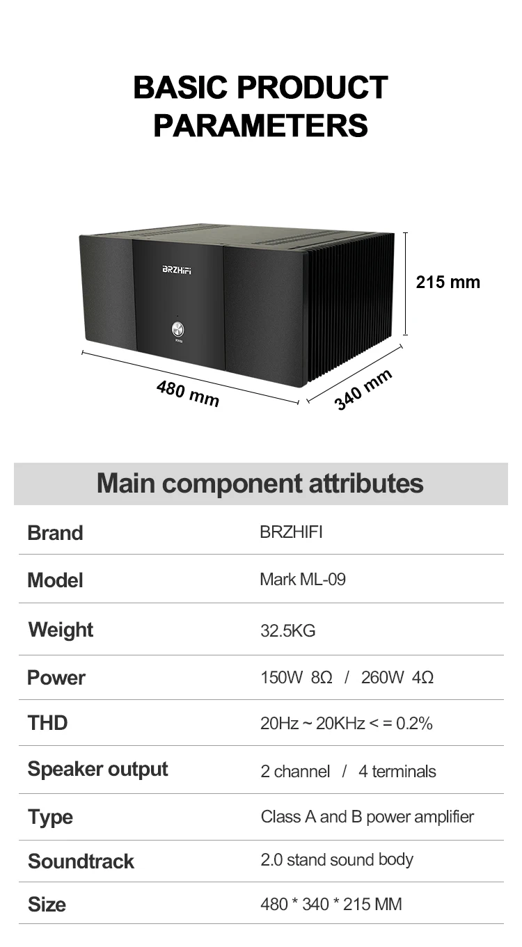 Brzhifi Audio Clone Mark Ml-09 Classic Fever-grade High-power Class Ab ...