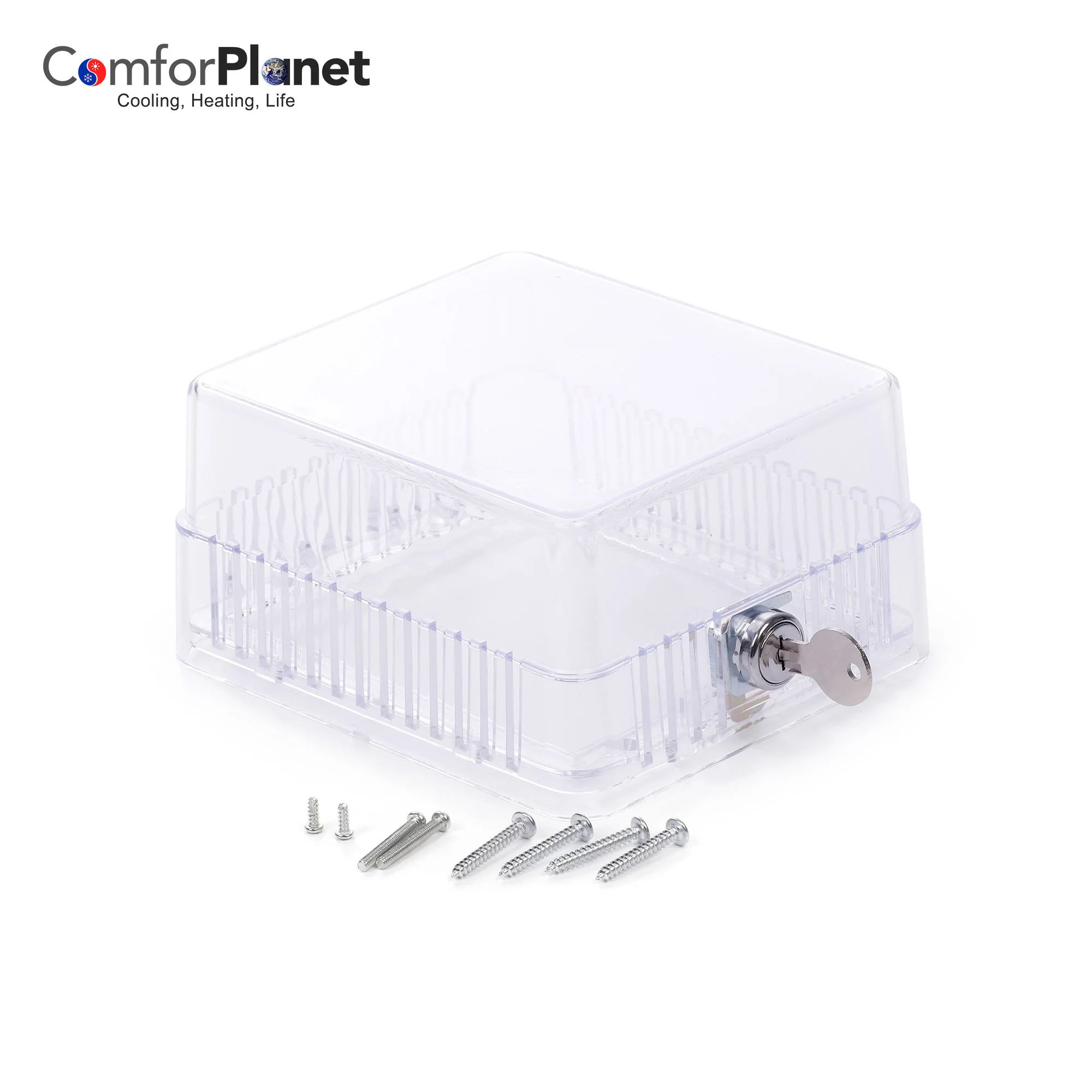 Boîtier De Verrouillage Pour Thermostat Avec Clé Transparente - Couvercle De Protection Pour