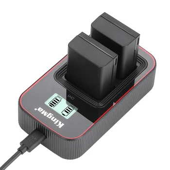 KingMa Digital 1200mah Li-ion Batteries EN-EL25 and Charger with LED Display Set for Nikon Z50 Zfc Z30