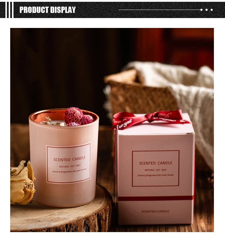 Wholesale Best Gift Set Luxury Fragrance Oil Soy Wax Clear Frost Glass ...