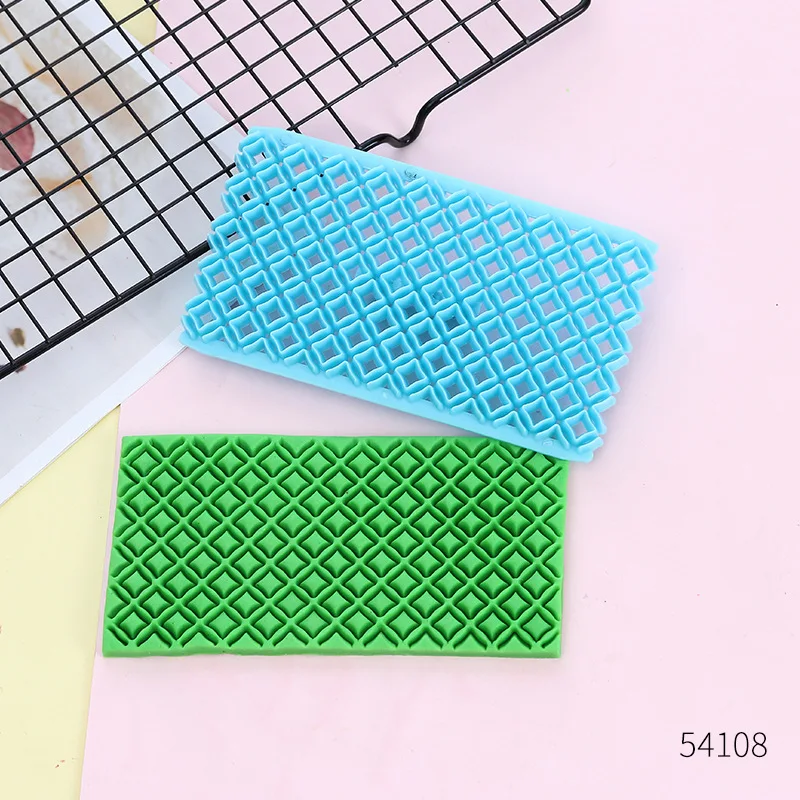 Fancy Designs Cookie Cutting Texture Silicone Model Pattern Fondant Cake Embossed Mold Cake Decorating Tool Stencils Cake