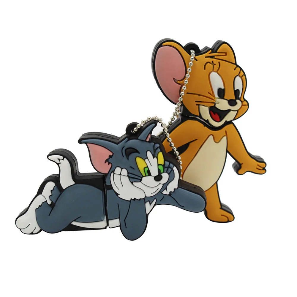 cartoon 64gb cute cat and mouse usb flash drive 4gb 8gb 16gb