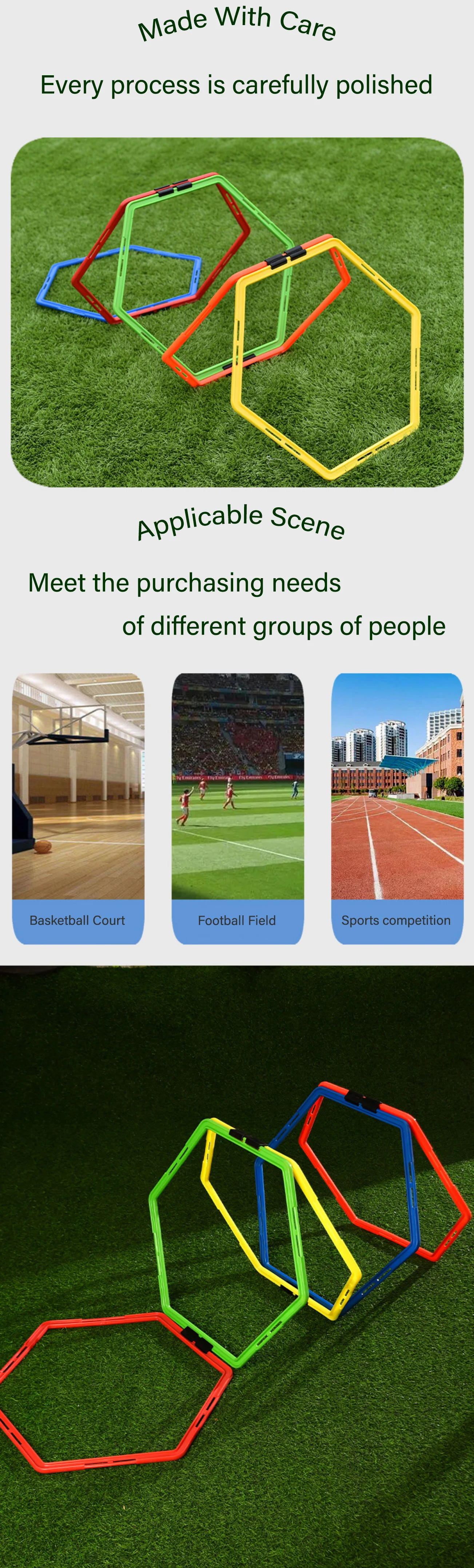 Agility Ladder Hexagonal Speed Agility Training Ring For Soccer Agile Footwork And Vertical Jump