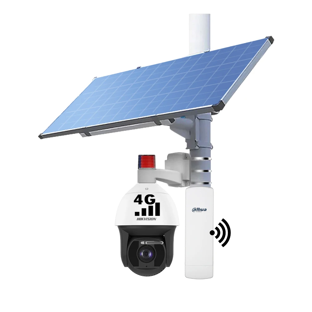 Outdoor Solar Panel Powered Camera System with 4G Sim Card