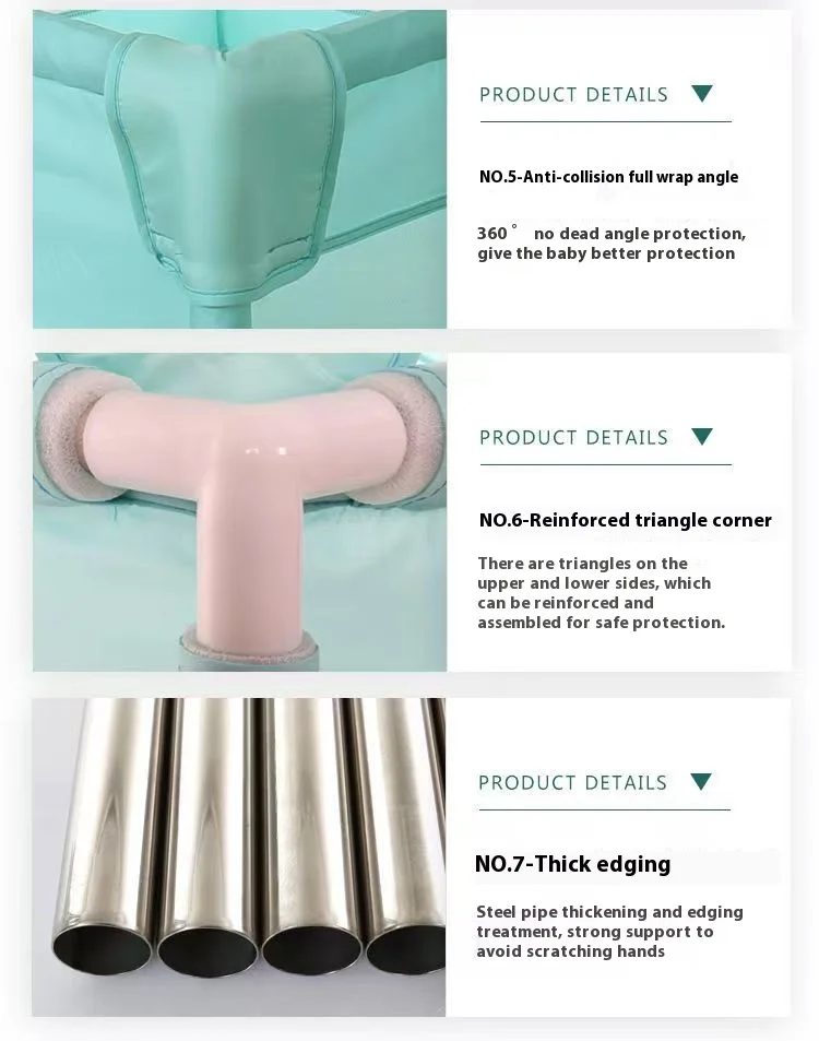 Custom Large Indoor/Outdoor Steel Foldable Baby Playpen Eco-Friendly Safety Fence for Babies Children Gym Dining Park Settings