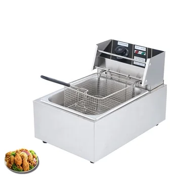 1set, Deep Fryer, Stainless Steel With Temperature Control And Lid