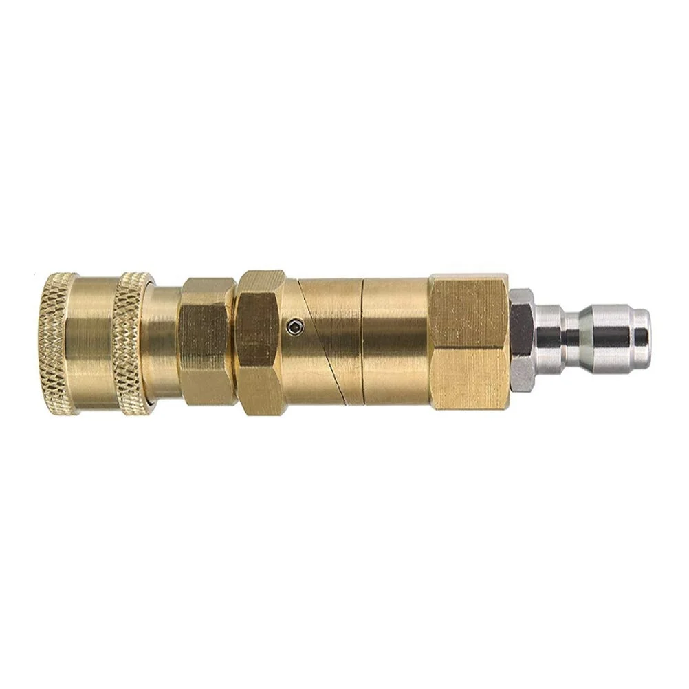 Brass 1/4-inch Quick Connect Pivot Coupler for Pressure Washer 