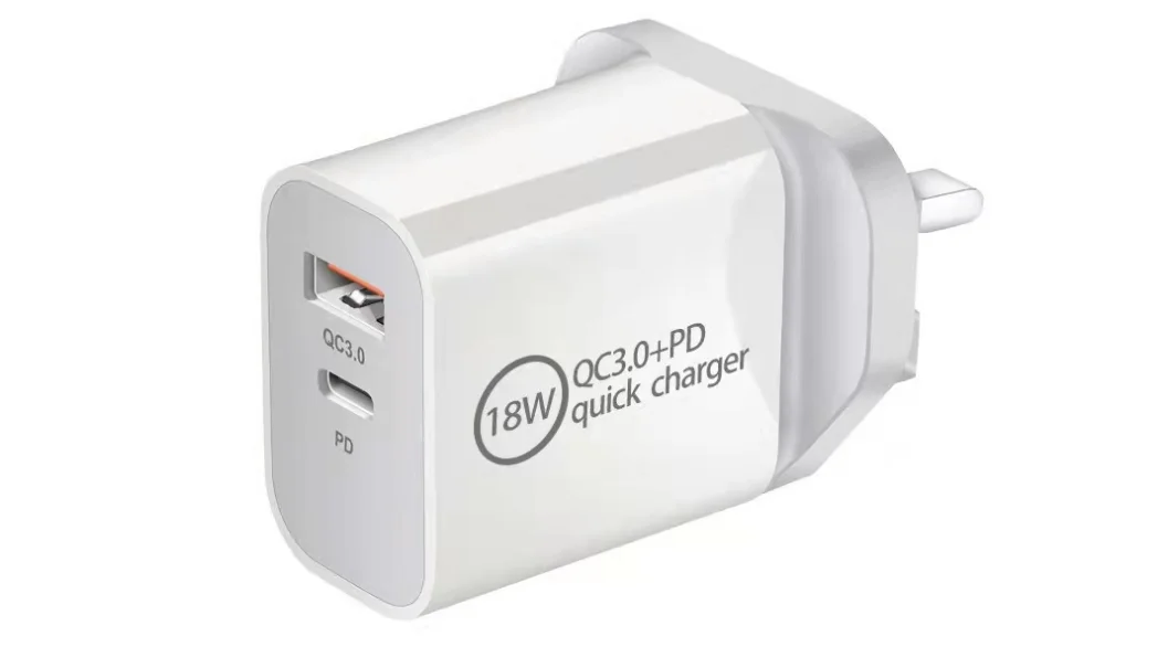 Pd18w charger QC 3.0 fast charging head 20W dual port qc3.0 + PD Anglo Australian fast charging charger