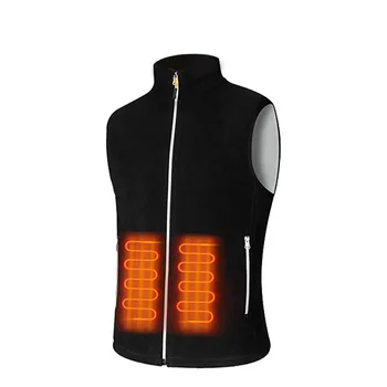 Men's USB Heating Waistcoat Intelligent Constant Temperature Polar Fleece Vest Electric Heating Clothes Plus Size Waistcoat Vest
