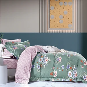 KOSMOS Factory Direct Cheap Price 3D Digital Printed Bedroom Curtains Bed Sheets Bedding Set with Curtain