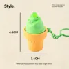 ปุ่มบีบคลายเครียดรูปไอศกรีมสีเขียว