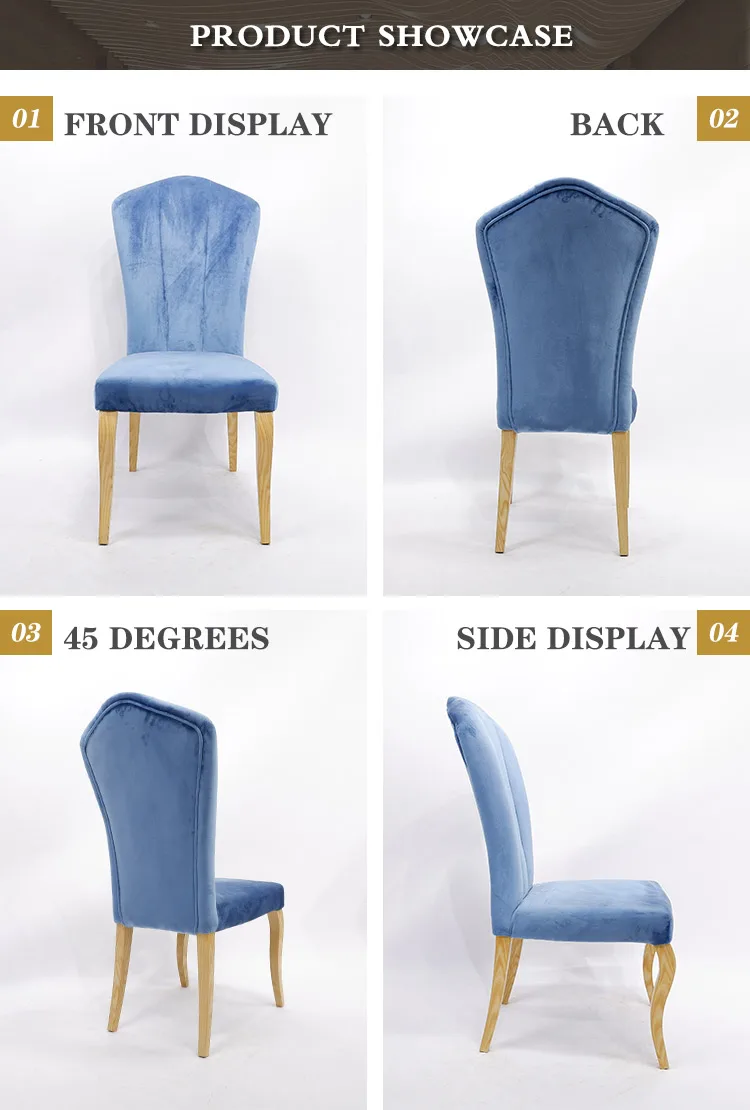modern blue dining chair