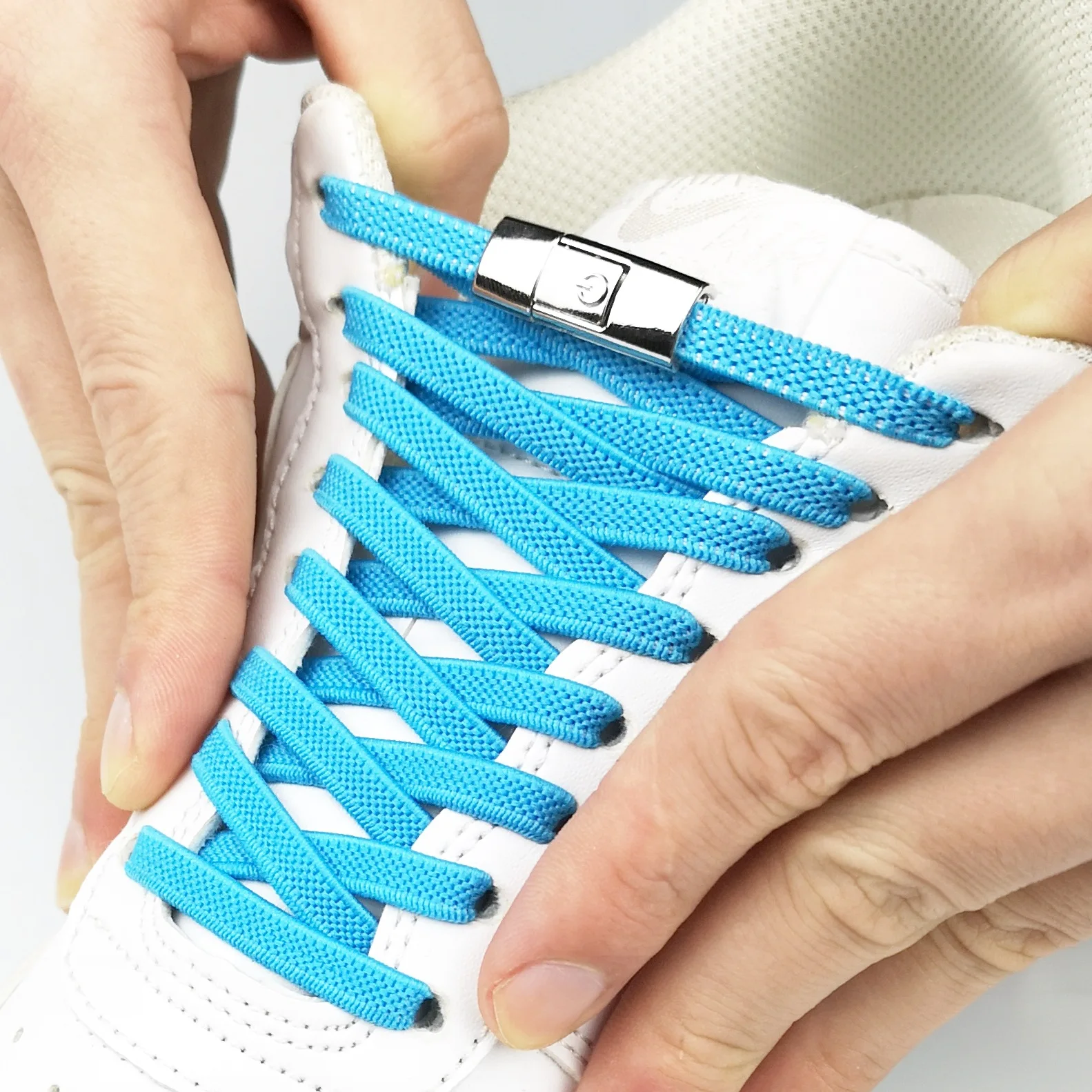 Alibaba.com: Flat Elastic No Tie Metal Press Lock Lazy Attraction ...