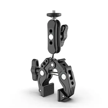 Multifunctional Aluminum Alloy Strong Pea Clip Micro SLR Camera Live Monitor Universal Ball Head Crab Clamp China detail image