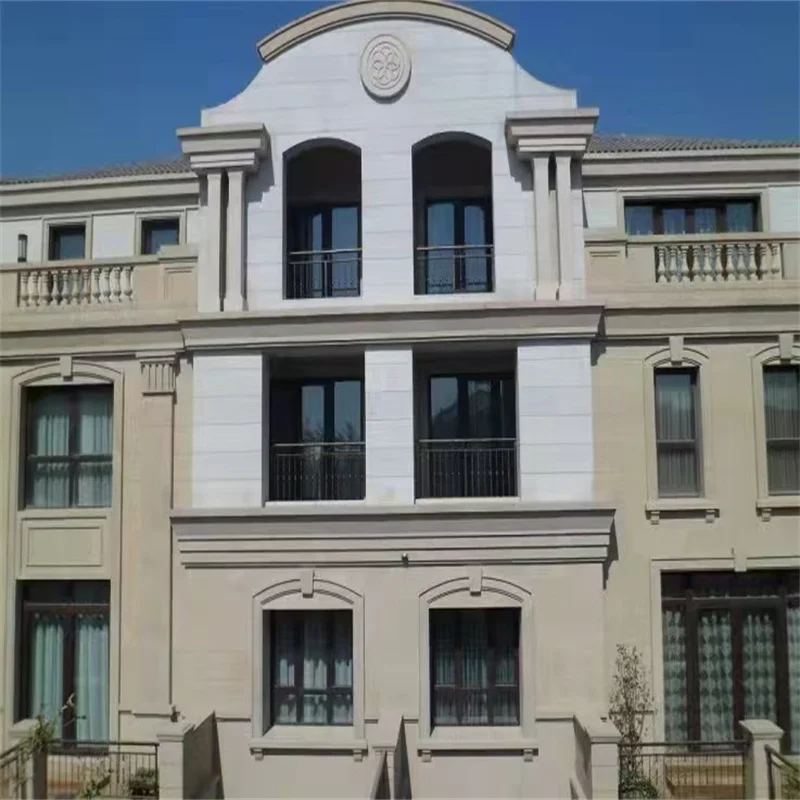 product modern brown sandstone titanium wall tiles stone facade design for outdoor villa church hotel exterior wall covering-2