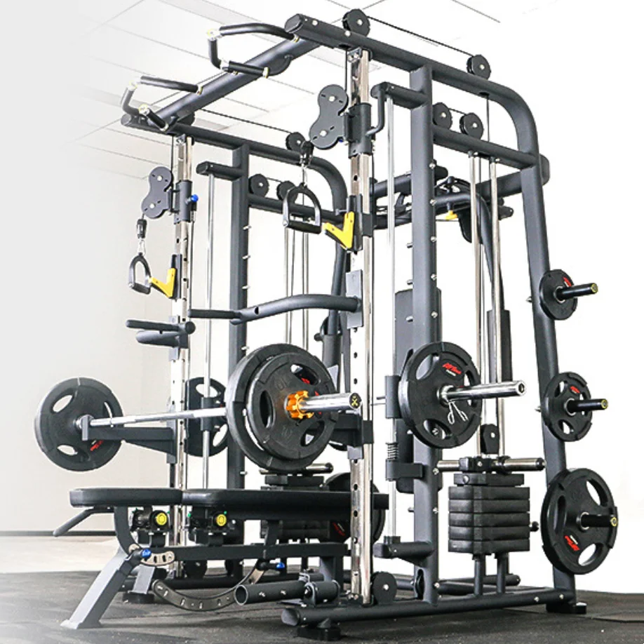 Commercial Gym Equipment Multi Functional Power Cage All in One Smith Machine