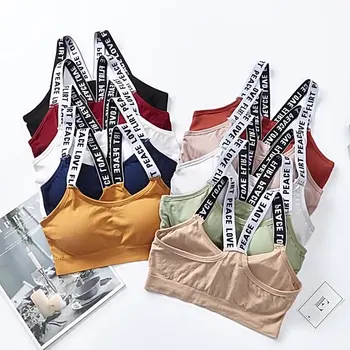 Wholesale Womens Fitness Wear Yoga Wear Girl No Rims Thin Bra Young Lady Sports Vest